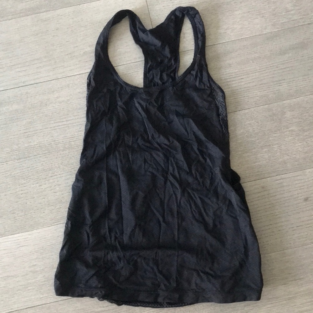 Lorna Jane small black tank with mesh detailing